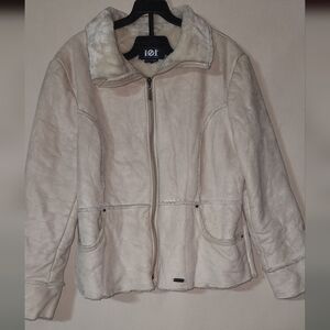 Y2K L.E.I. Suede Sherpa Lined Coat